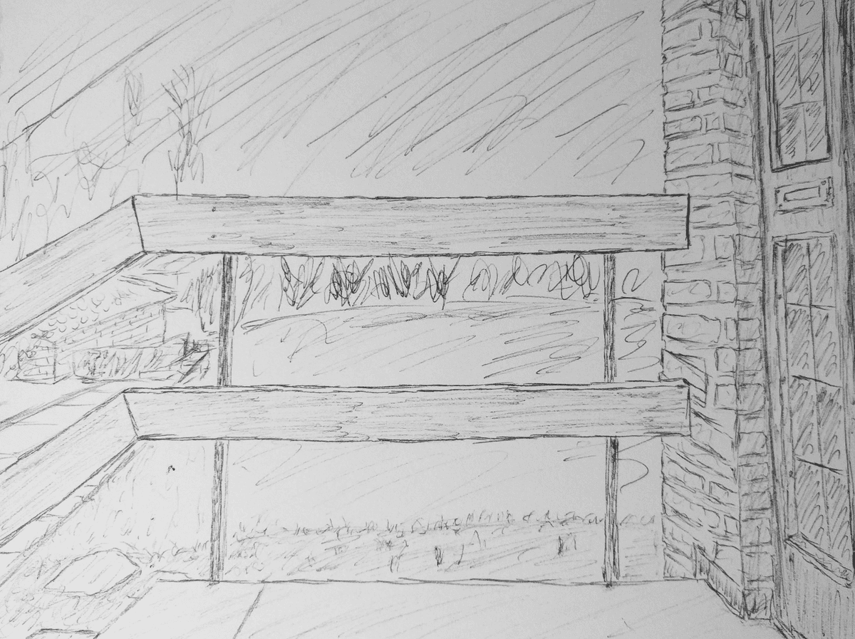 Cozy front porch with details